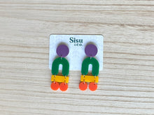 Load image into Gallery viewer, Stacked Color-Block Dangles