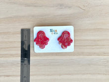 Load image into Gallery viewer, Red & Gold Studs