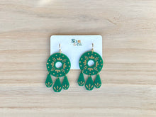 Load image into Gallery viewer, Ginny Dangles | Green & Gold